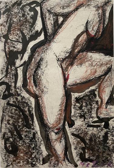 Original Abstract Expressionism Erotic Drawings by Leni Smoragdova