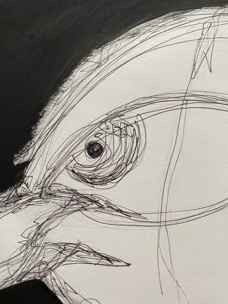 Original Surrealism Love Drawing by Leni Smoragdova