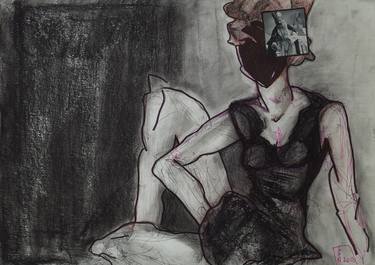 Original Surrealism Erotic Collage by Leni Smoragdova