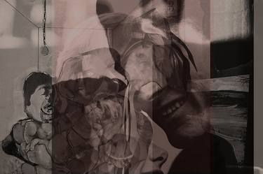 Original Abstract Expressionism Politics Collage by Leni Smoragdova