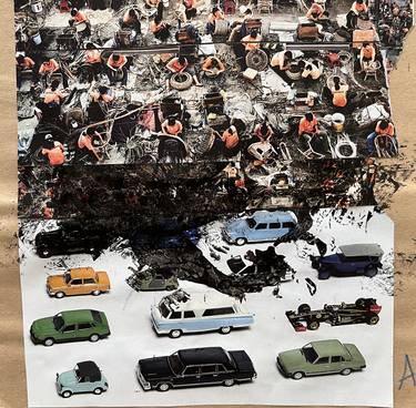 Original Conceptual Car Collage by Leni Smoragdova