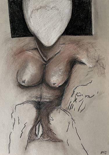 Original Surrealism Erotic Drawings by Leni Smoragdova