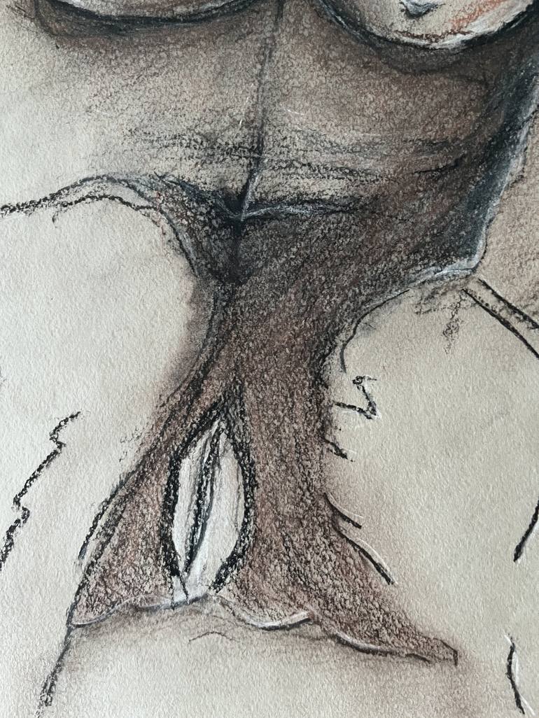 Original Erotic Drawing by Leni Smoragdova