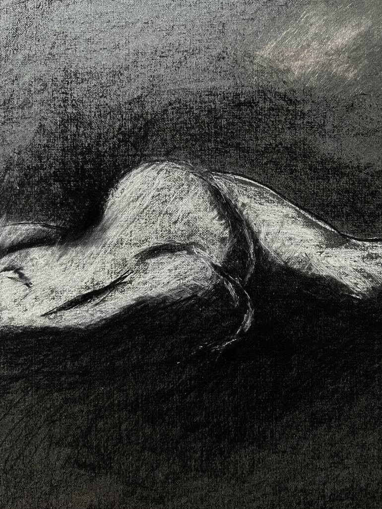 Original Surrealism Erotic Drawing by Leni Smoragdova