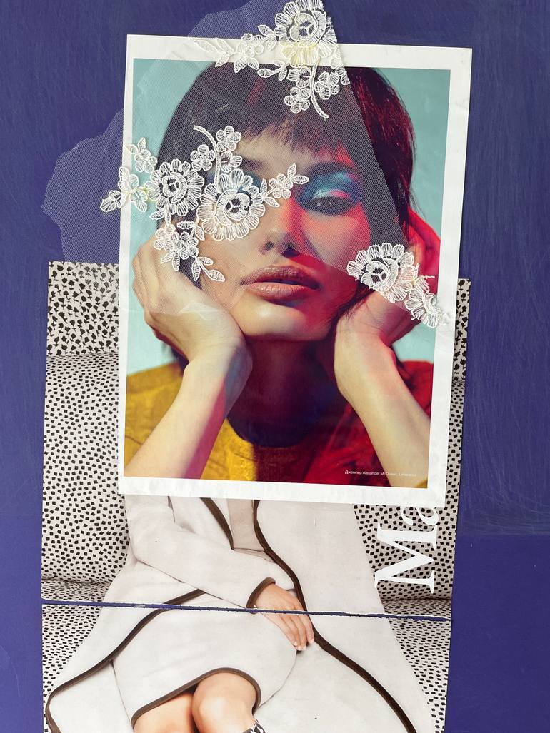 Original Surrealism Fashion Collage by Leni Smoragdova