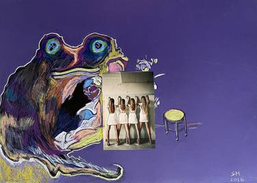 Original Abstract Expressionism Pop Culture/Celebrity Collage by Leni Smoragdova