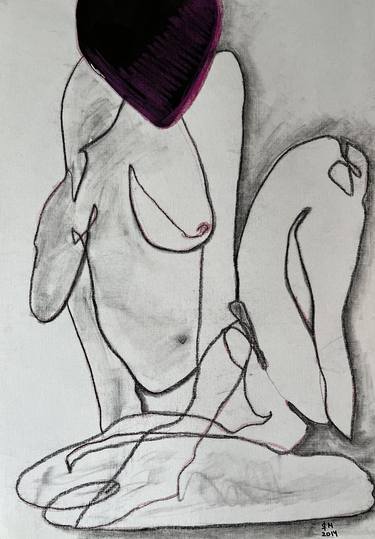 Original Surrealism Nude Drawings by Leni Smoragdova