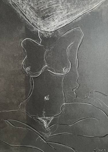 Original Conceptual Nude Drawings by Leni Smoragdova