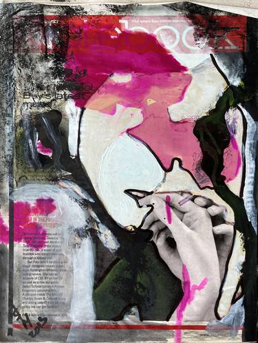 Original Conceptual Erotic Collage by Leni Smoragdova