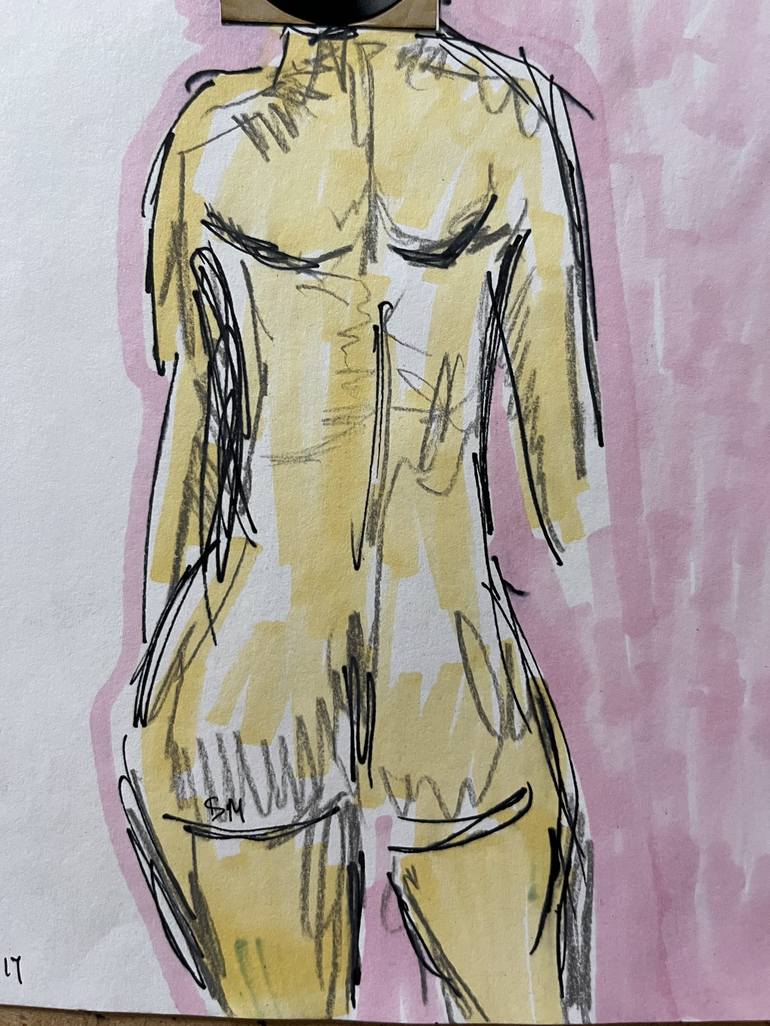 Original Conceptual Women Drawing by Leni Smoragdova