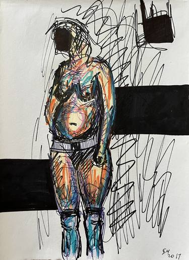 Original Conceptual Women Drawings by Leni Smoragdova