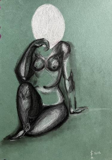 Original Abstract Expressionism Erotic Drawings by Leni Smoragdova