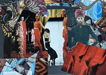 Original Surrealism People Collage by Leni Smoragdova