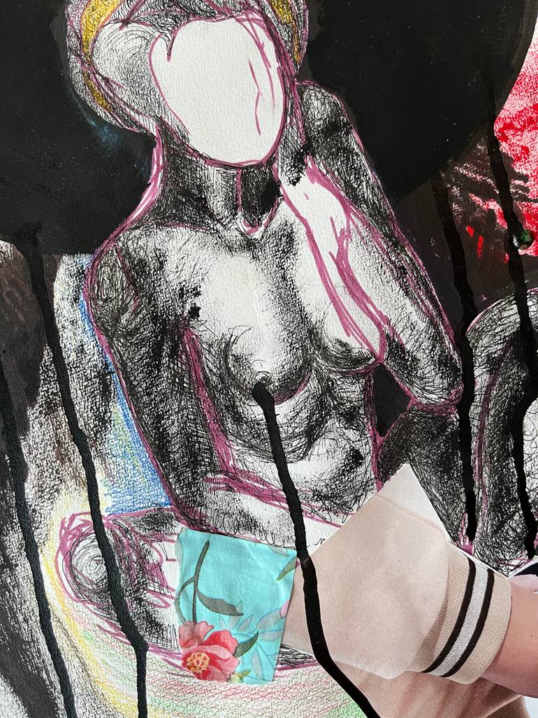 Original Surrealism Women Collage by Leni Smoragdova