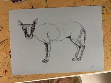 Original Surrealism Animal Drawings by Leni Smoragdova