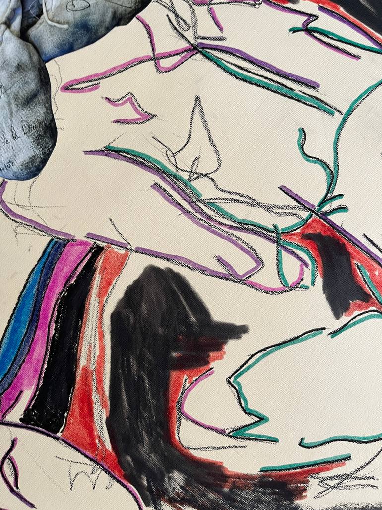 Original Abstract Erotic Collage by Leni Smoragdova