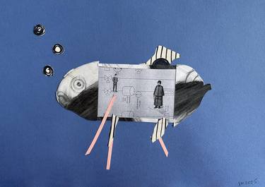 Original Surrealism Animal Mixed Media by Leni Smoragdova