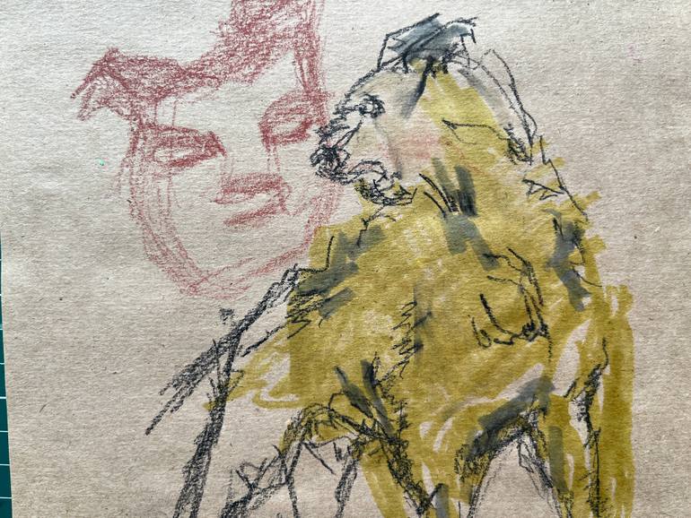 Original Illustration Animal Drawing by Leni Smoragdova