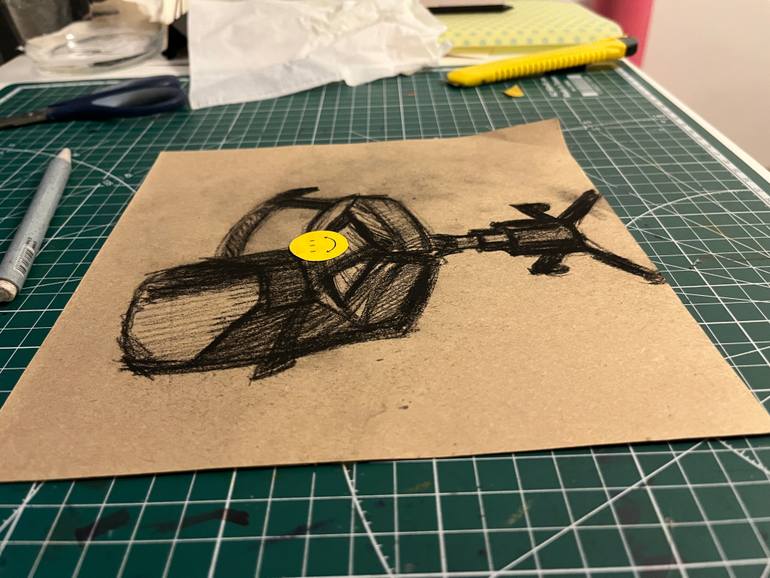 Original Abstract Expressionism Humor Collage by Leni Smoragdova