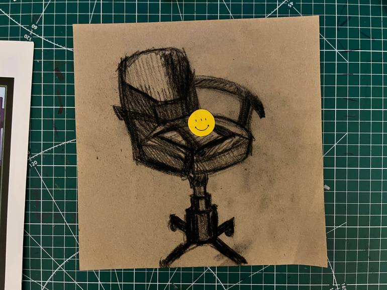 Original Abstract Expressionism Humor Collage by Leni Smoragdova