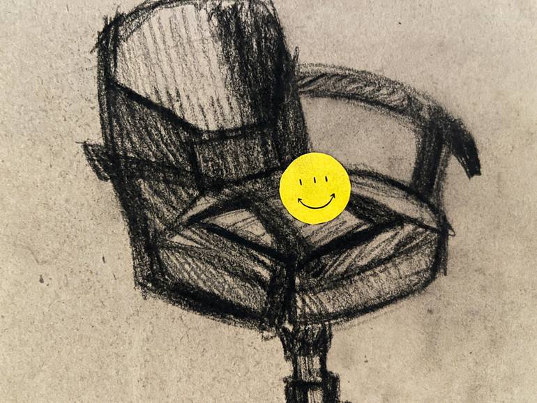 Original Abstract Expressionism Humor Collage by Leni Smoragdova