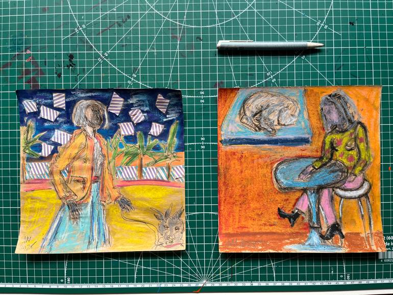 Original Illustration Still Life Drawing by Leni Smoragdova