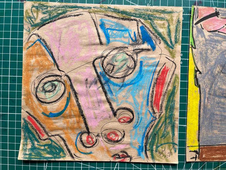 Original Illustration Men Drawing by Leni Smoragdova