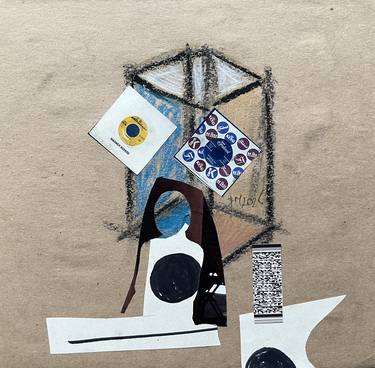 Original Portraiture Abstract Collage by Leni Smoragdova