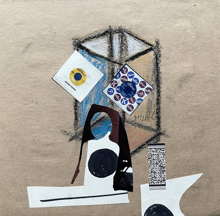 Original Portraiture Abstract Collage by Leni Smoragdova
