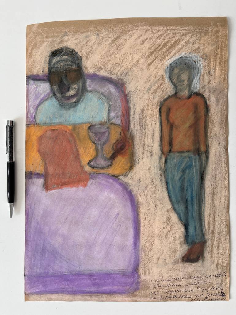 Original Figurative Still Life Drawing by Leni Smoragdova