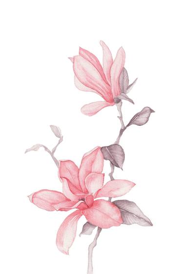 Print of Minimalism Floral Paintings by Miglena Radkova - Kancheva