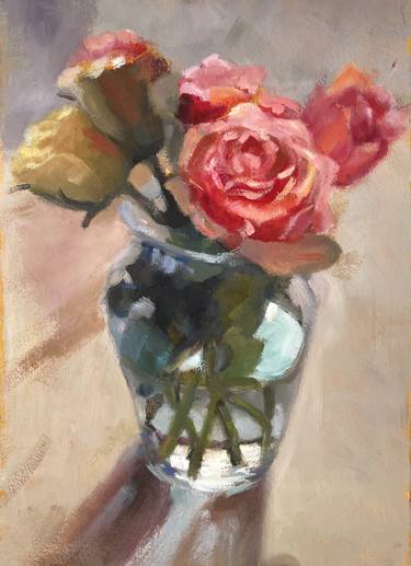 Original Impressionism Floral Paintings by Olena Batchenko