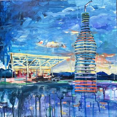 Original Impressionism Architecture Paintings by Maryann Walls