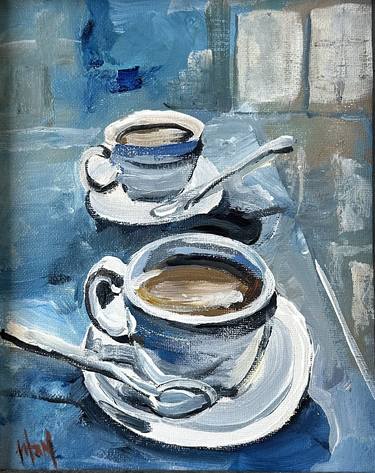 Original Impressionism Food & Drink Paintings by Maryann Walls
