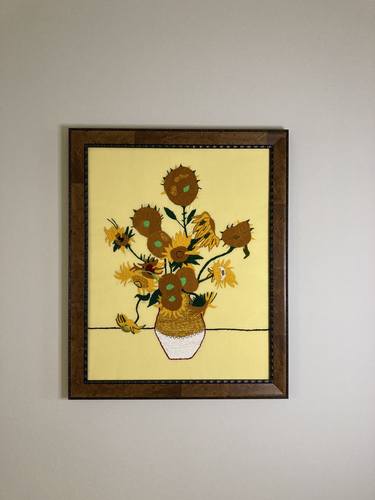 Van Gogh Sunflower Needle Work thumb