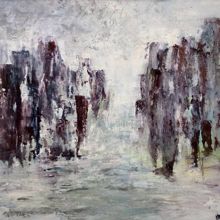Original Abstract Expressionism Landscape Painting by Hilary Marsh