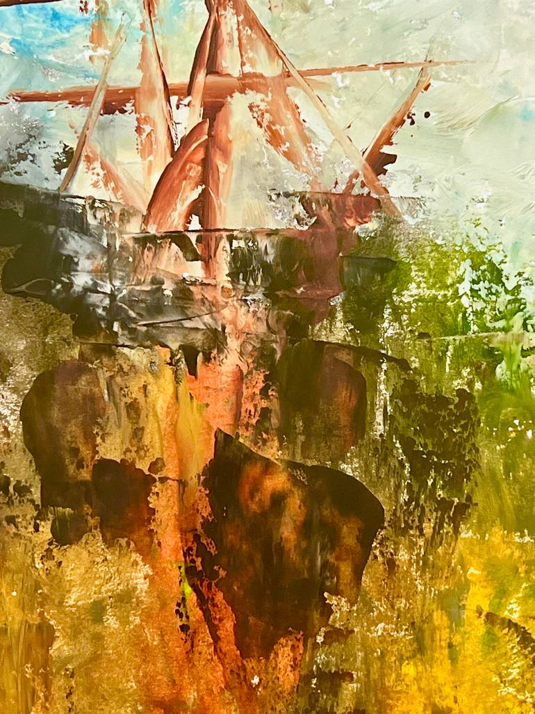 Original Impressionism Seascape Painting by Hilary Marsh