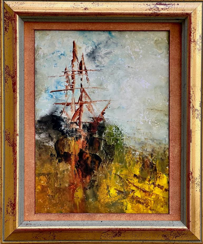 Original Impressionism Seascape Painting by Hilary Marsh