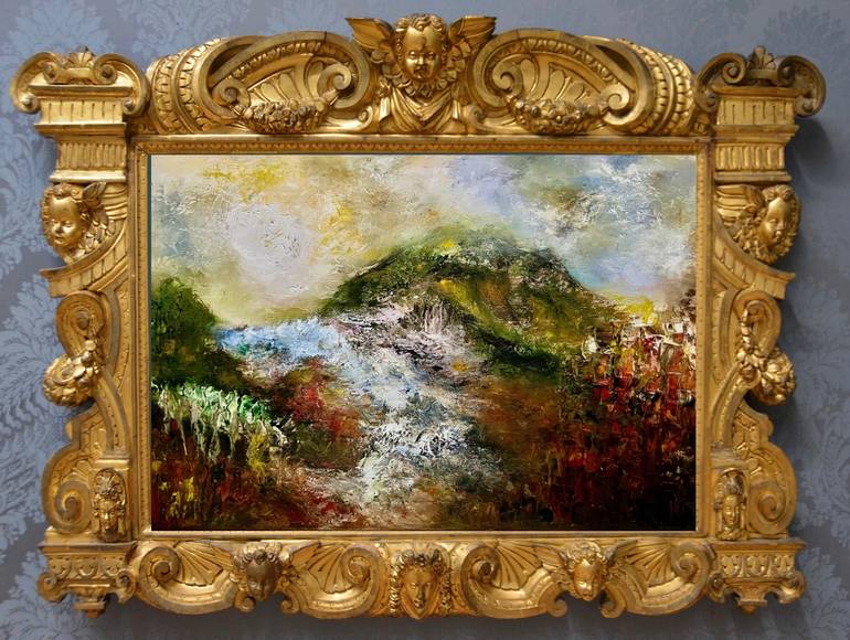 Original Abstract Expressionism Abstract Painting by Hilary Marsh