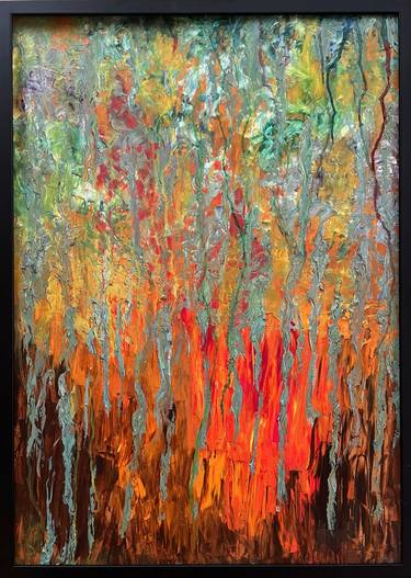 Original Abstract Expressionism Abstract Painting by Hilary Marsh