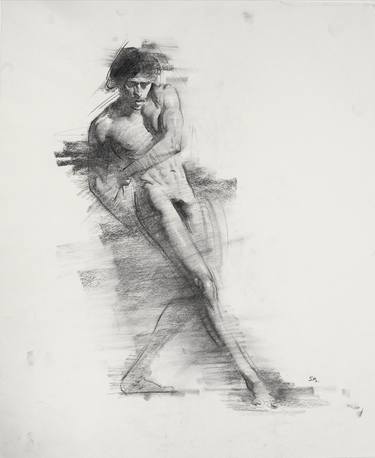 Original Expressionism Nude Drawings by stephen molyneaux