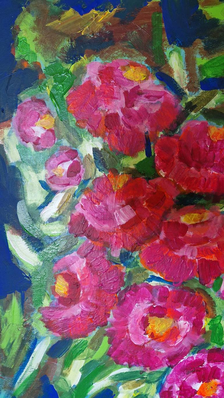 Original Contemporary Floral Painting by Anastasia Dmitrieva