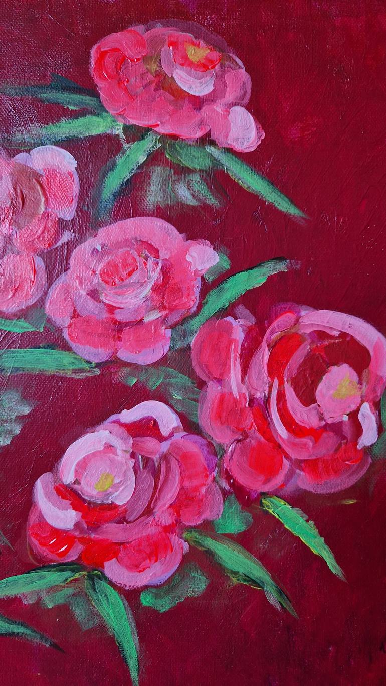 Original Floral Painting by Anastasia Dmitrieva