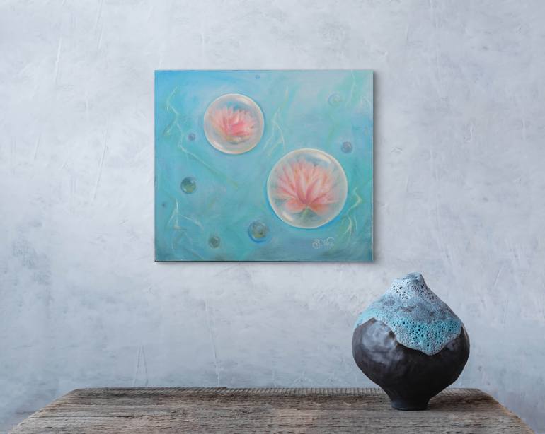 Original Conceptual Floral Painting by Shyhing Wu