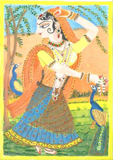 Original Folk Women Paintings by Brinda Madhavan