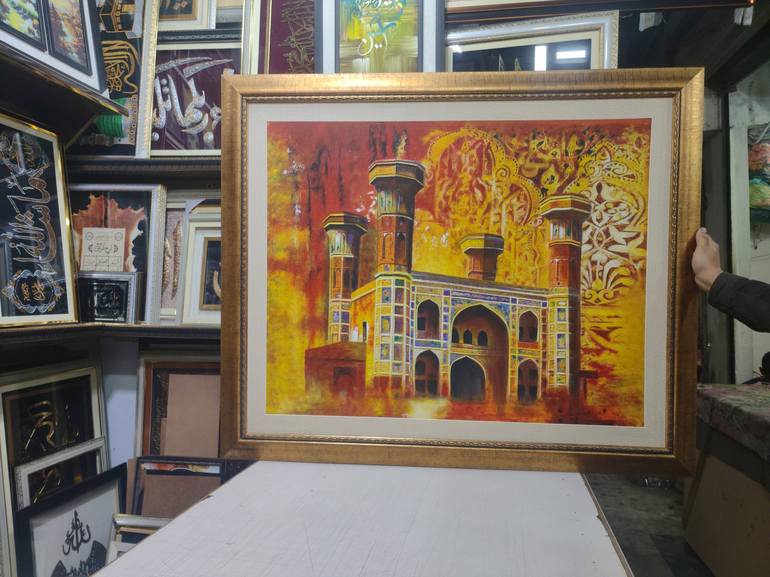 Original Abstract Expressionism Architecture Painting by Muhammad  Tariq