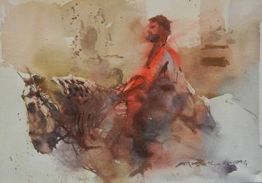 Original Abstract Expressionism Horse Paintings by Mrudul Mankame