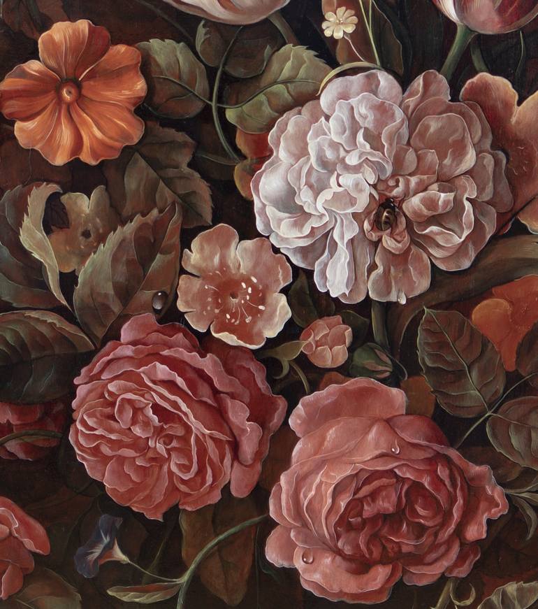 Original Floral Painting by Marta Hirschfeld