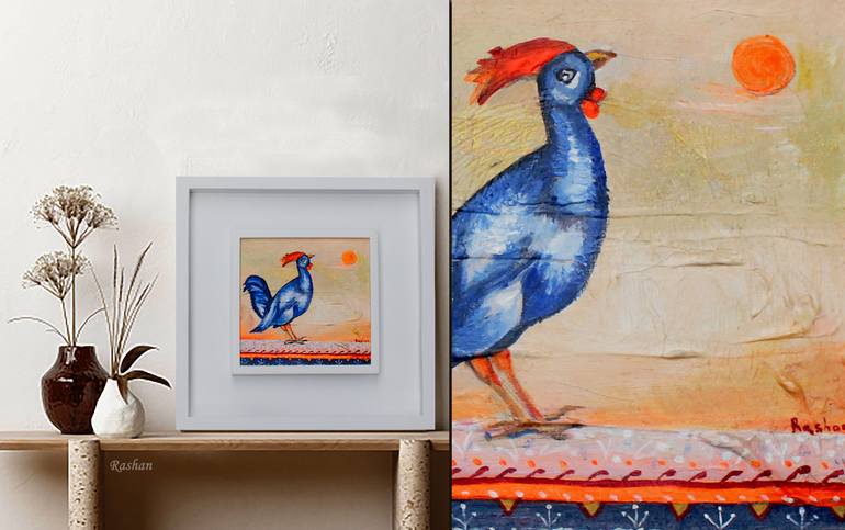 Original Symbolism Animal Mixed Media by Ani Rashoyan