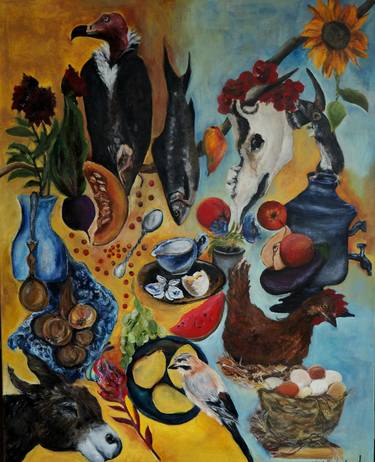 Original Impressionism Food & Drink Paintings by Olga Schelisch